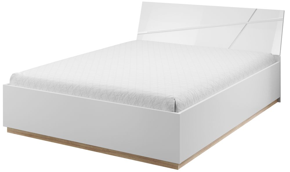 Villum bed 180x200 cm - Wit/riviera eik
