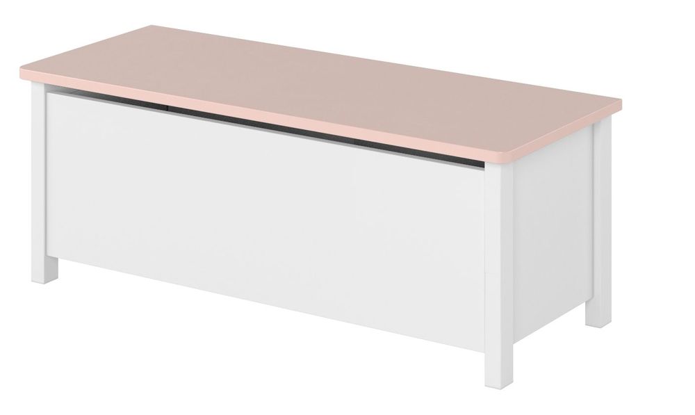 Stephany f�rvaringskista - Vit/rosa