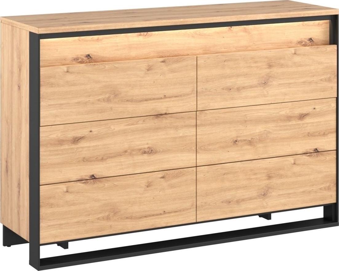 Quant Cuarto ladekast - Ambachtelijk eiken/zwart