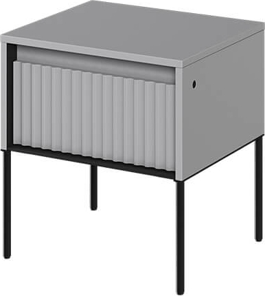 Trend nachtkastje - Grijs/zwart