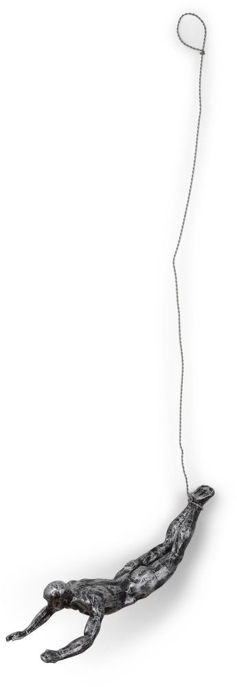 V�ggdekor Kl�ttrande man - Silver