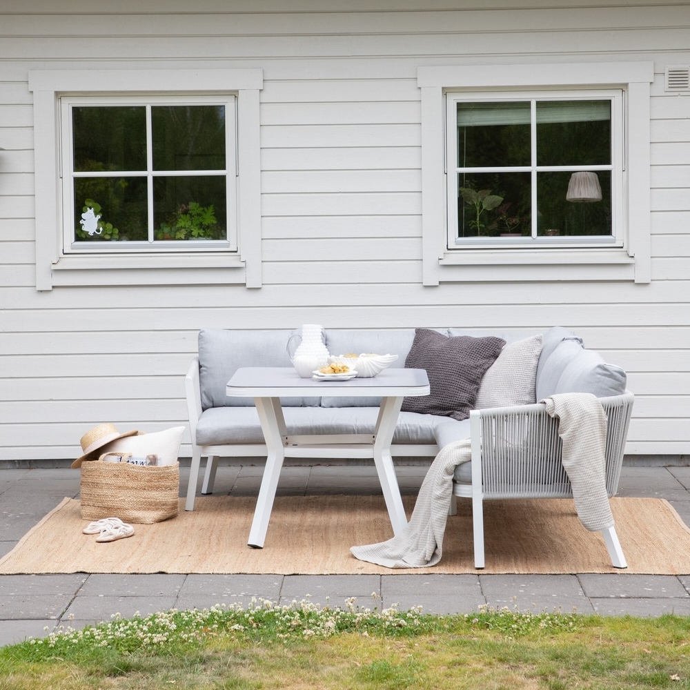 Virya hoekbankgroep - Grijs/Wit Virya hoekbankgroep - Grijs/Wit