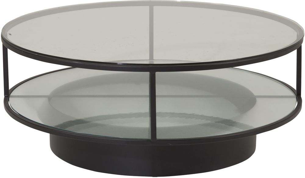 Kvsta soffbord 100 cm - Svart/glas