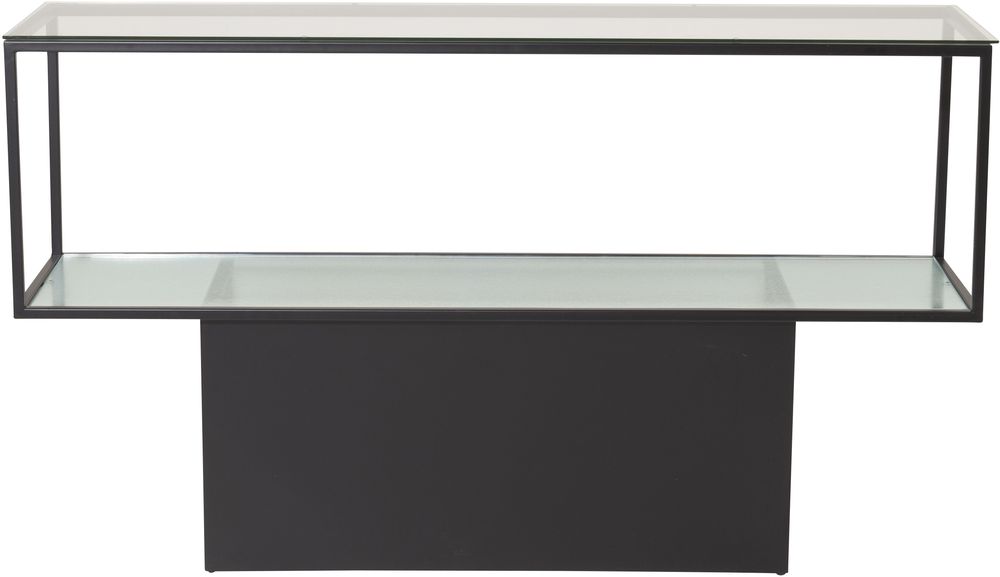 Agn�s konsolbord 130 x 35 cm - Svart/glas