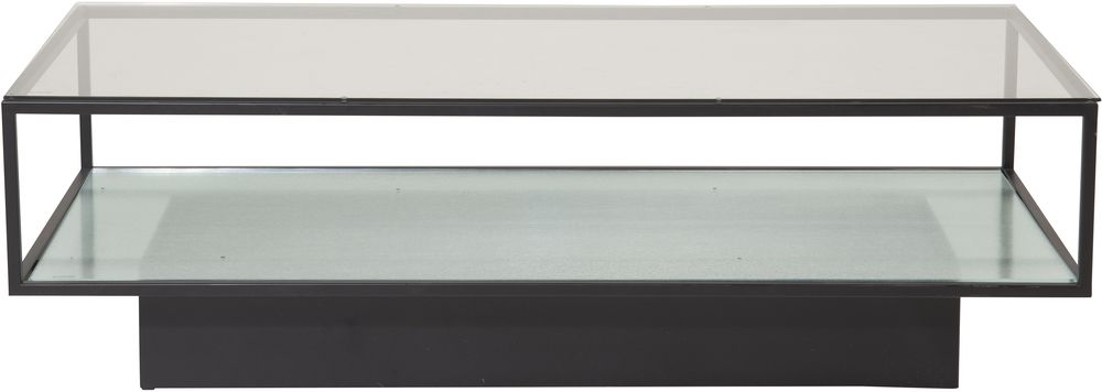 Agns soffbord 130 x 60 cm - Svart/glas