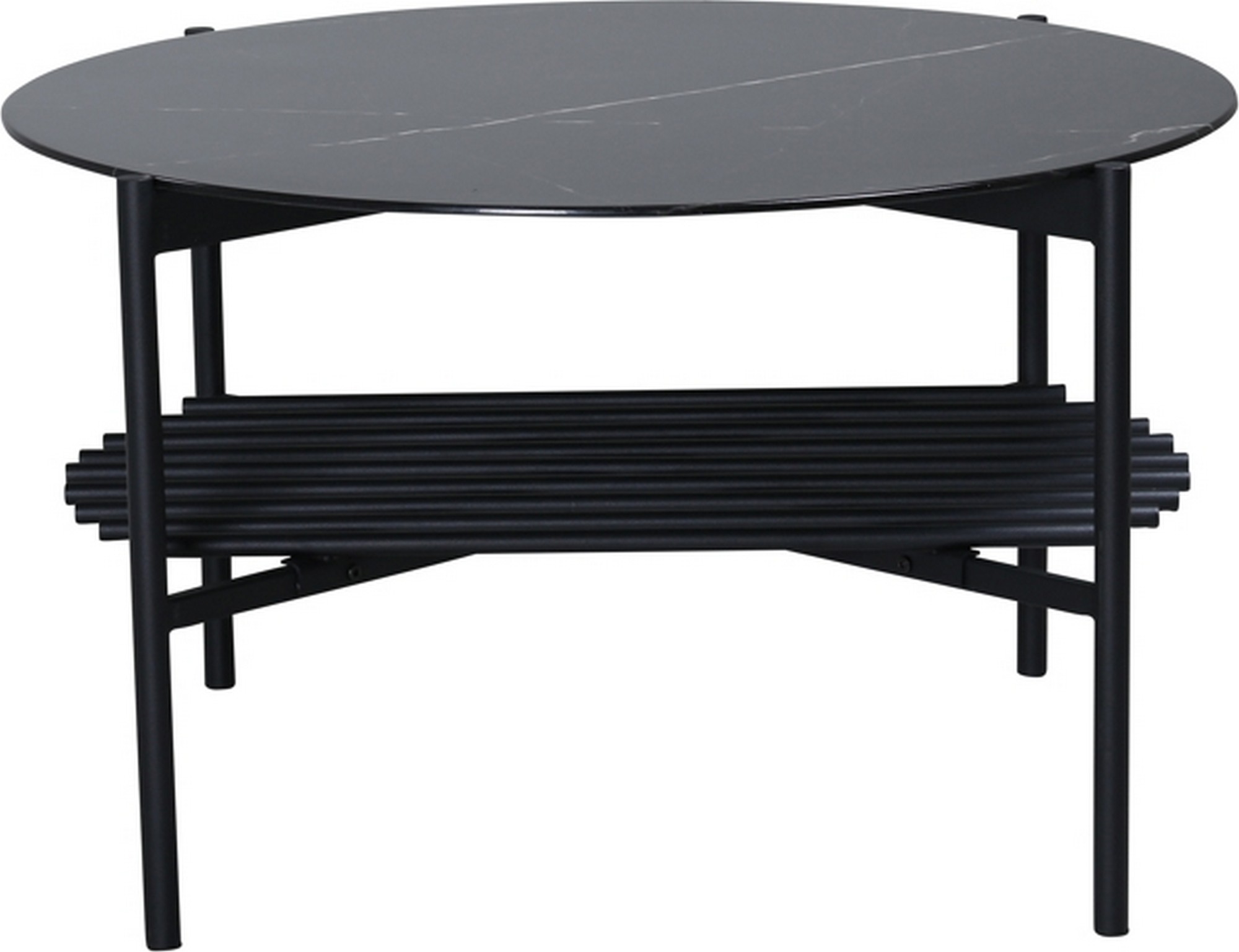 Adel soffbord 80 cm - Svart marmor