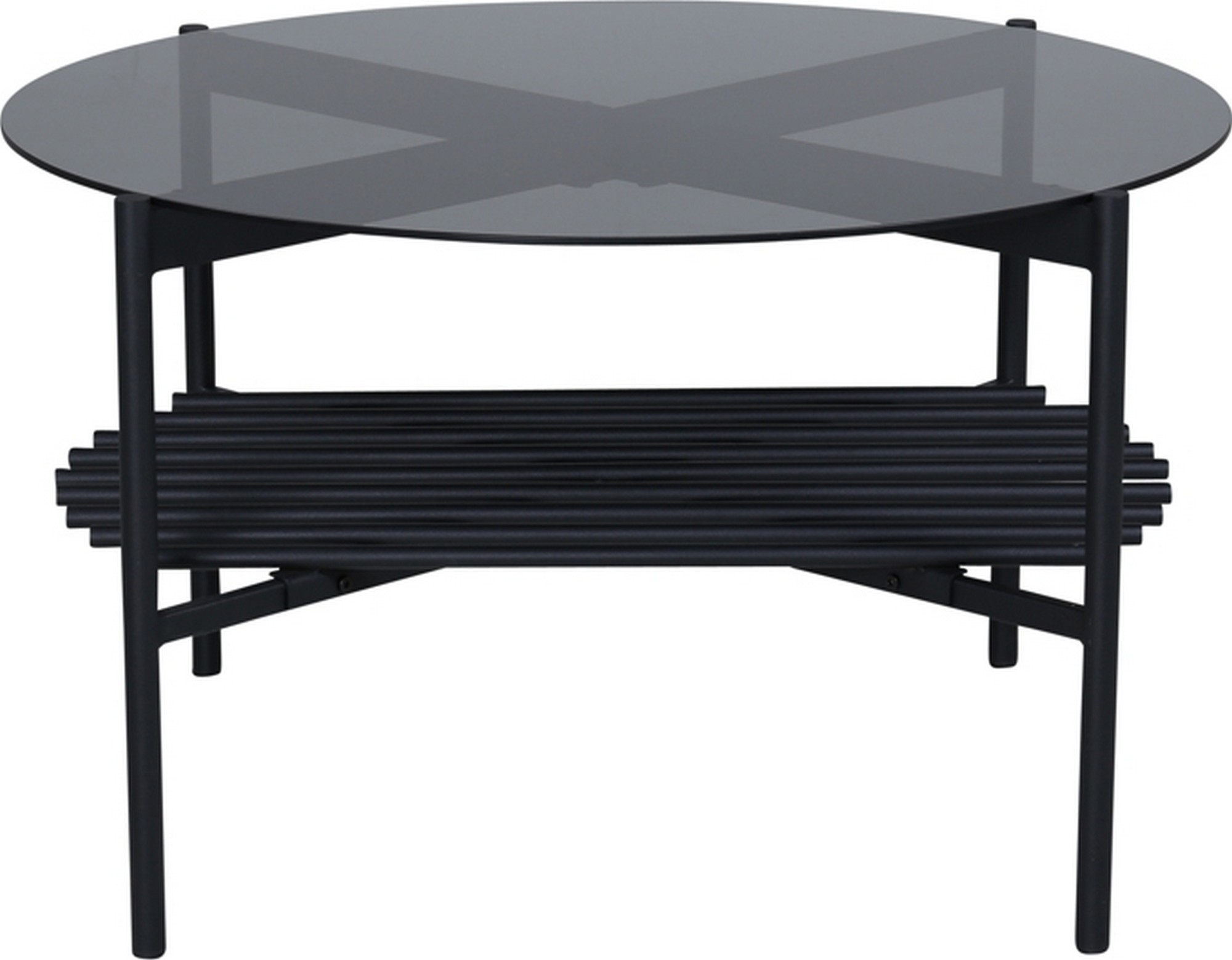 Adel soffbord 80 cm - Svart/glas