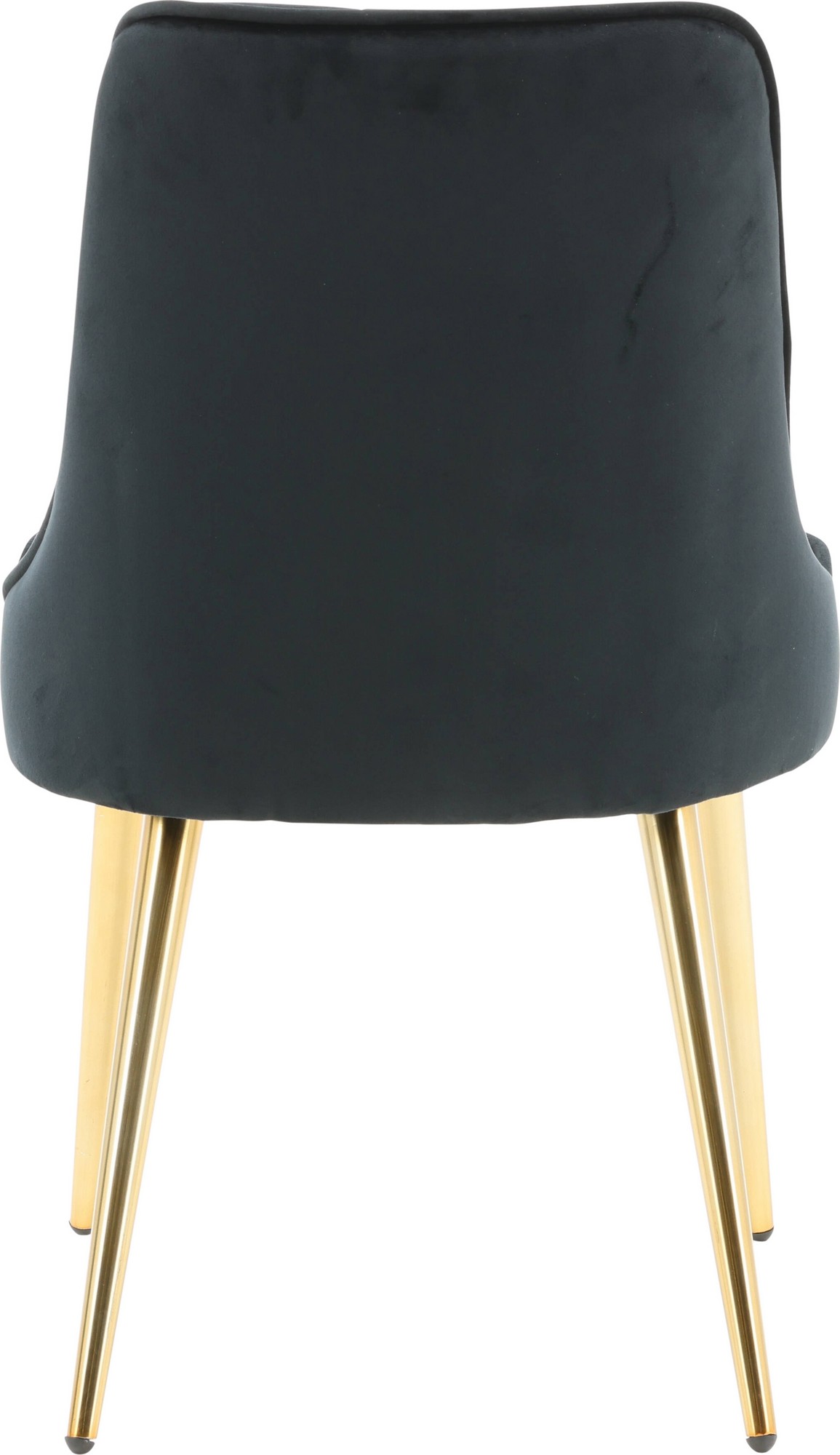 Stol svart tyg med mssingsben