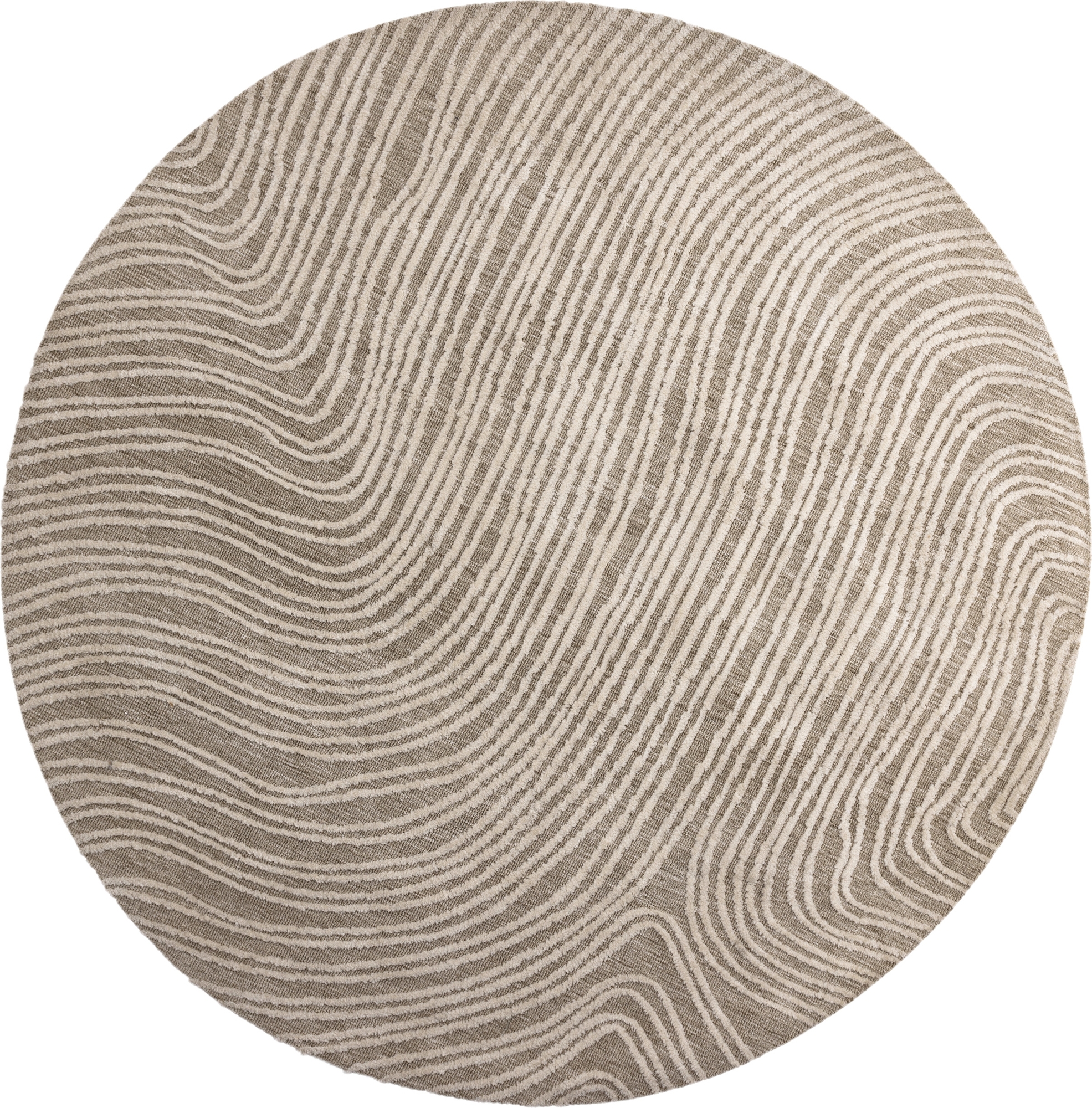 Melle matta Ø200 cm - Beige/vit Melle matta Ø200 cm - Beige/vit