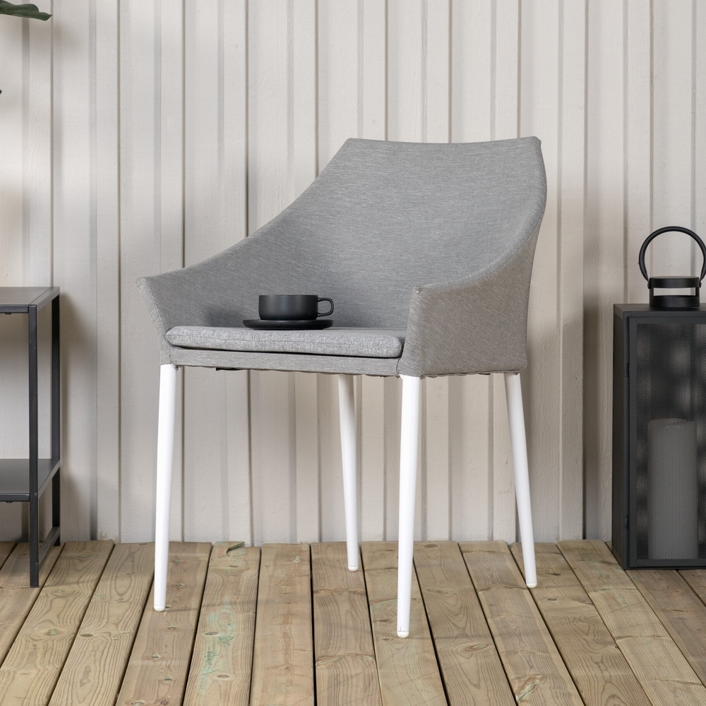 Spoga eetkamerstoel - Lichtgrijs/wit