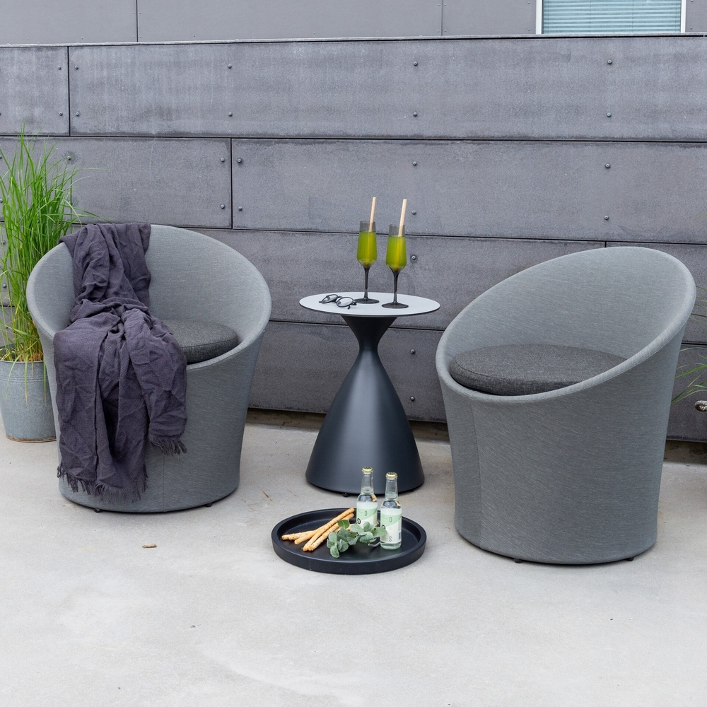 Spoga loungegroep - Zwart/Grijs