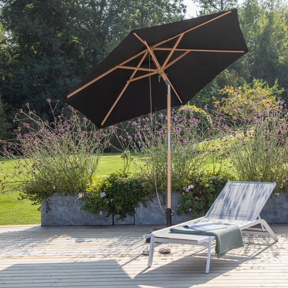 Corypho parasoll - Svart/Natur