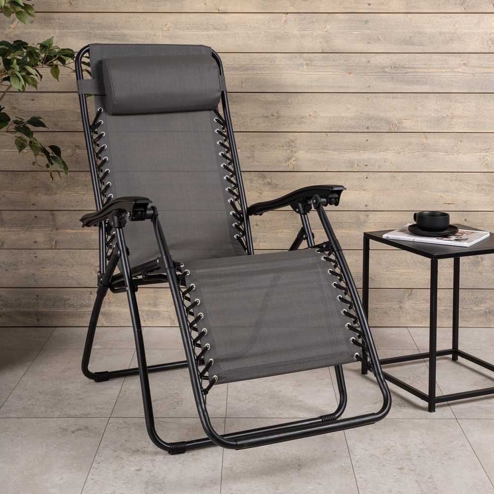 Melker solstol - Svart/Gr�