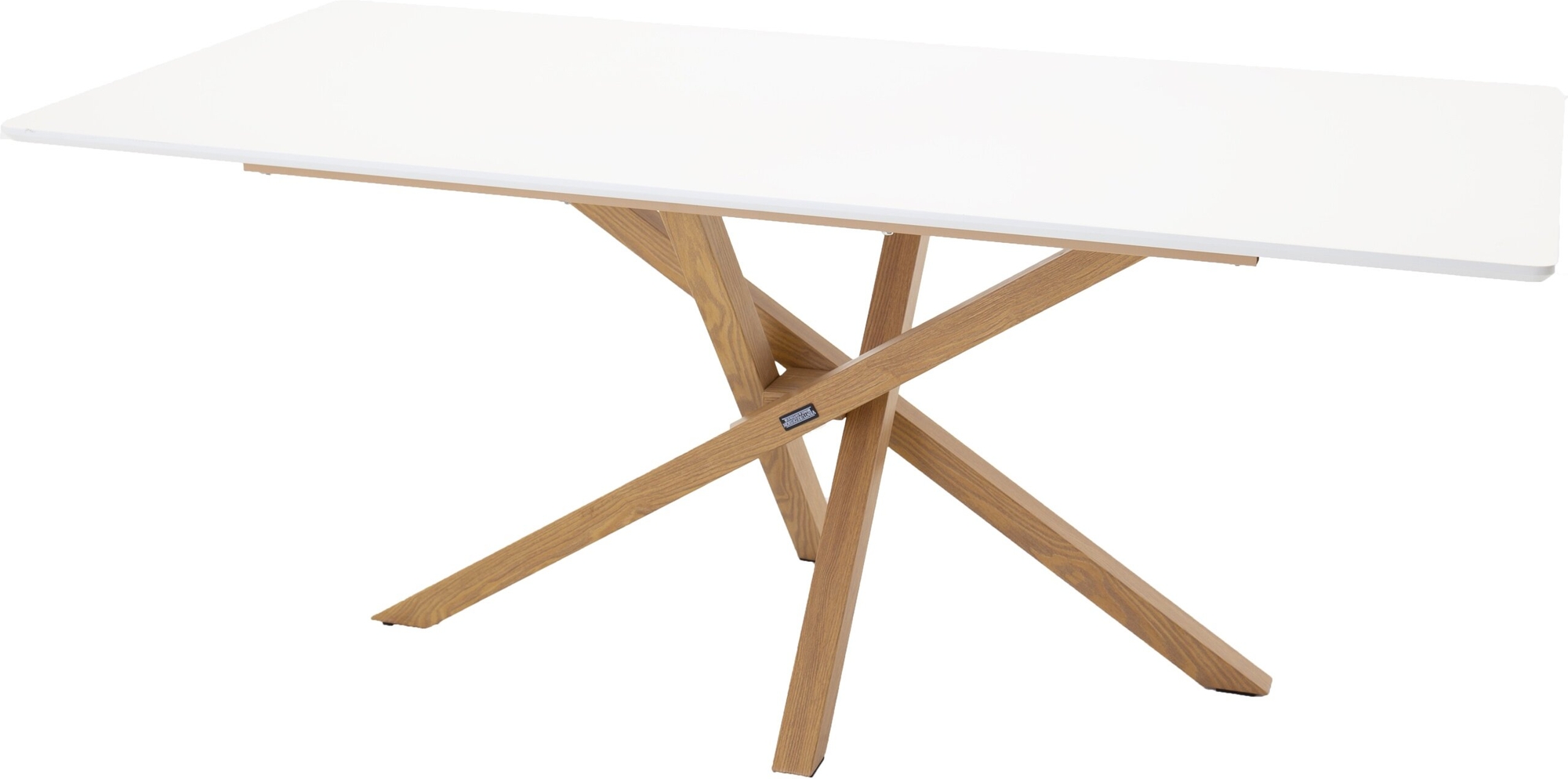 Piazza matbord 180 x 90 cm - Vit/ek-look