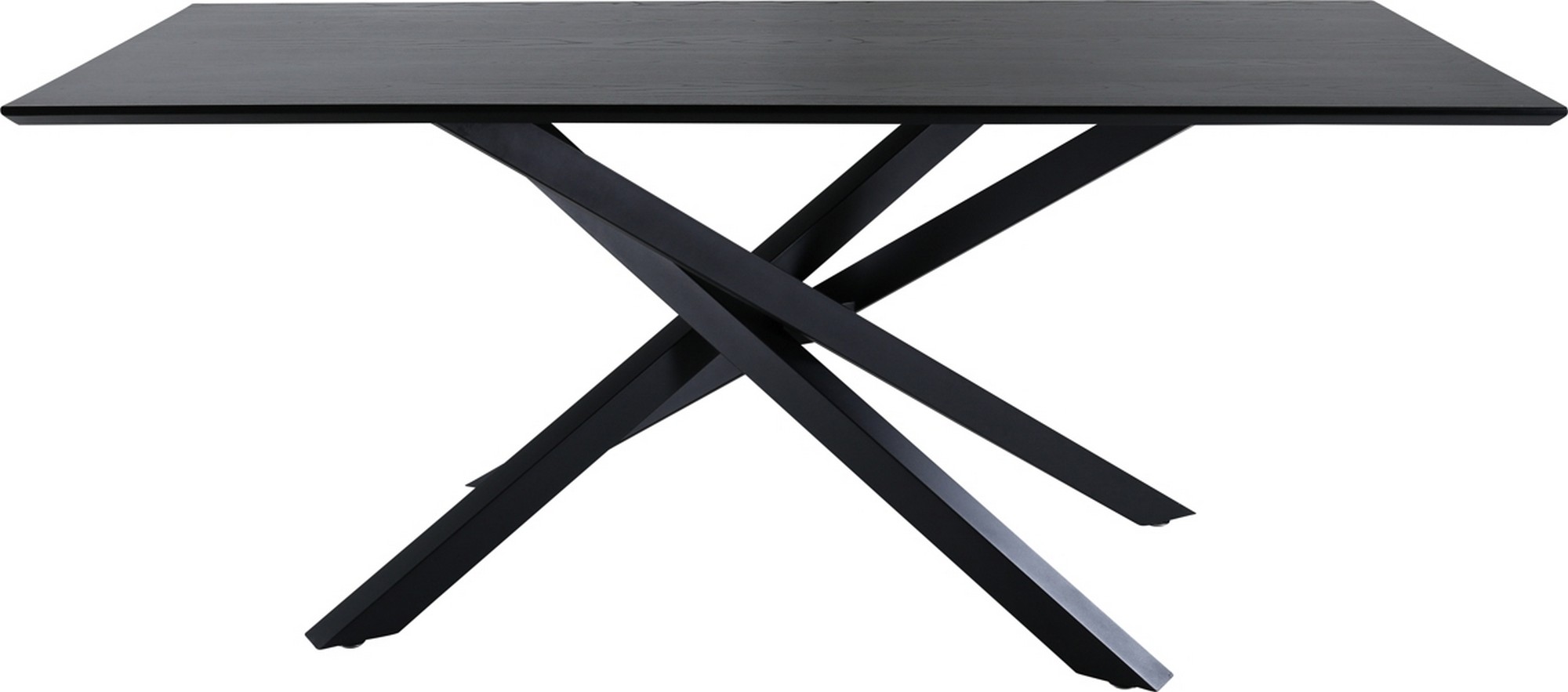 Matbord 180x90 cm svartbetsad ek - Piazza