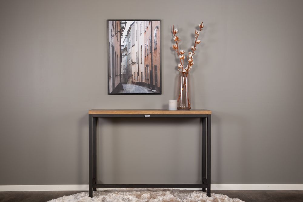Charlotte konsolbord - Svart/teak