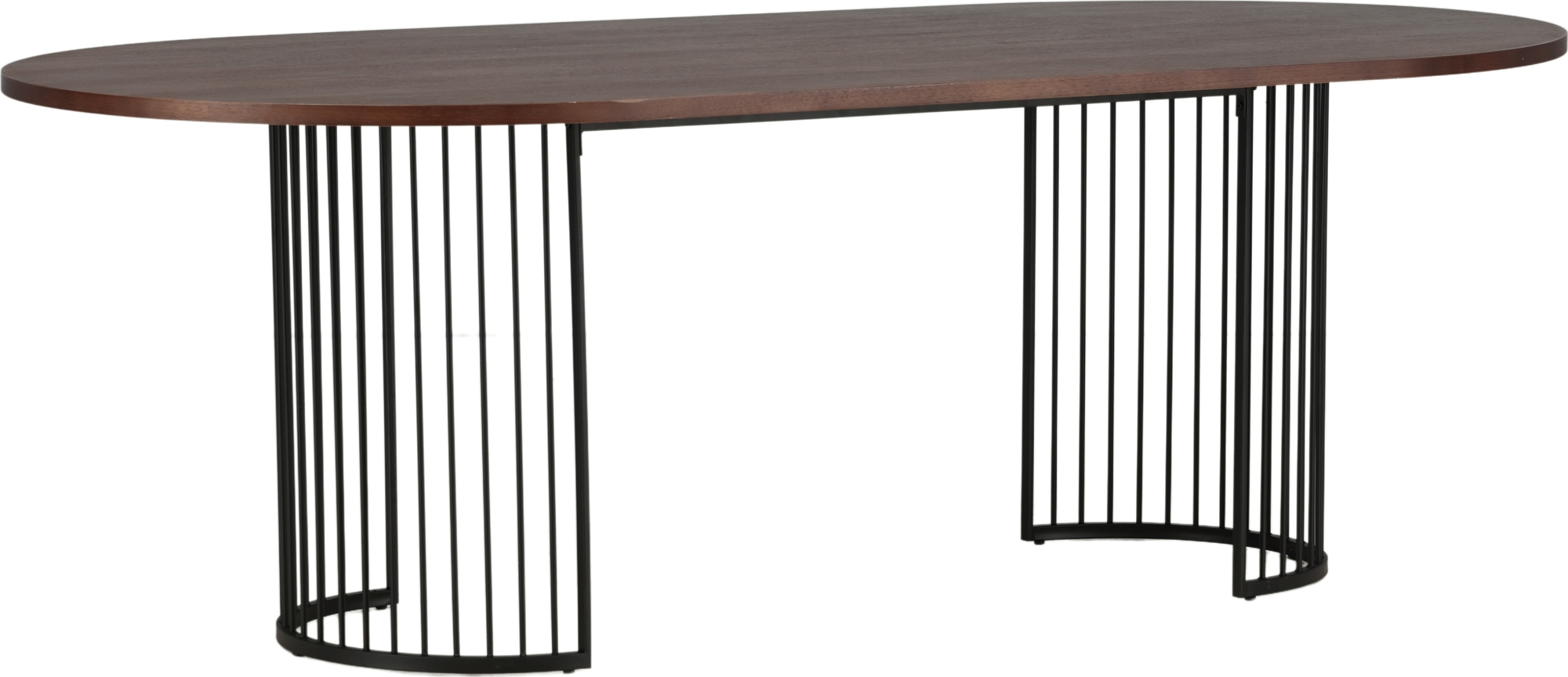 Hamneskr matbord 220 x 110 cm - Svart/valnt