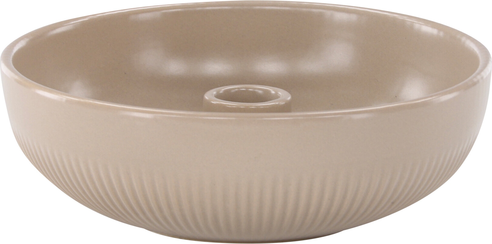 Chique kandelaar 18 x 6 cm - Beige