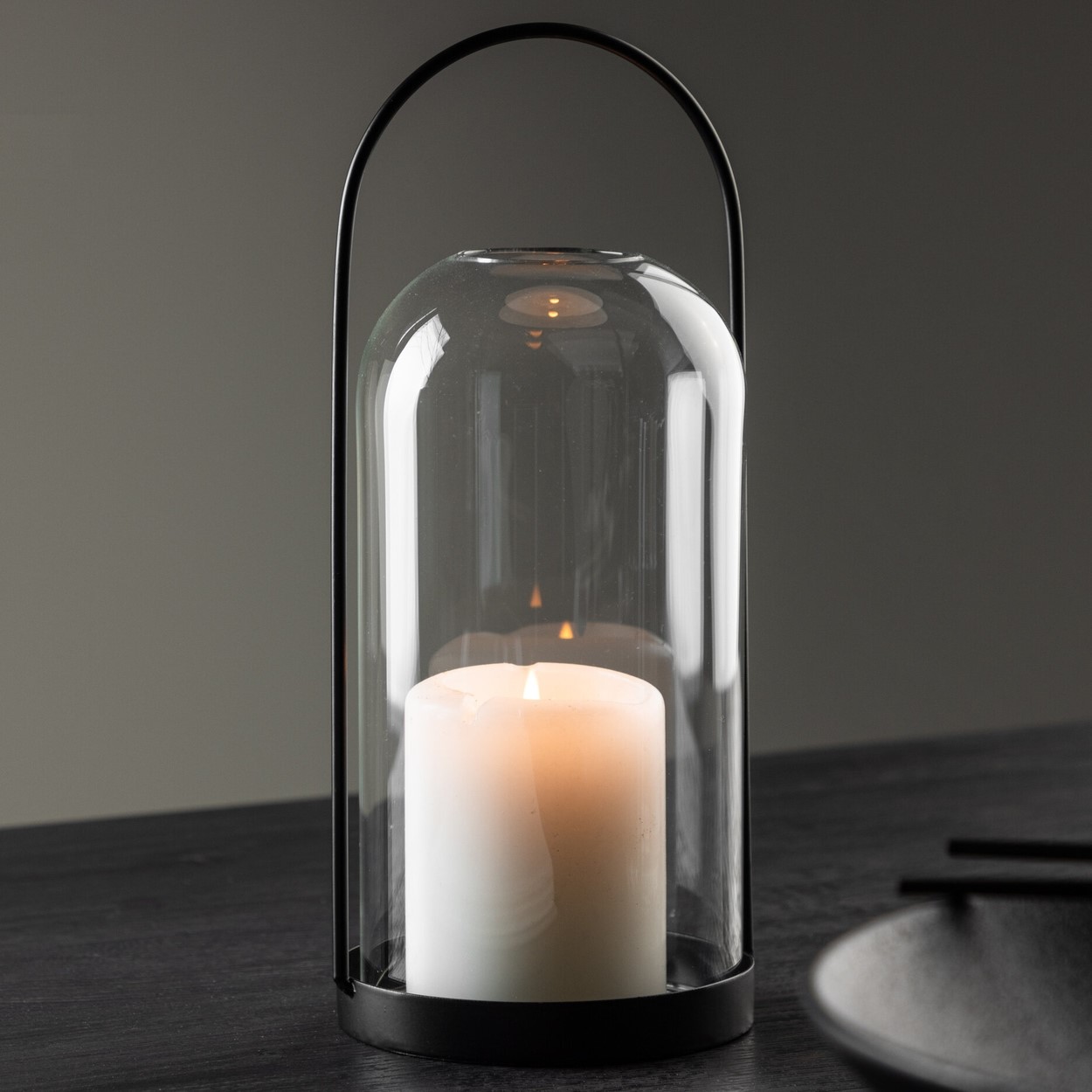 Flora lantaarn �11 cm - Zwart