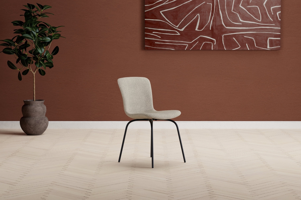 Matstol Linus i beige boucl�