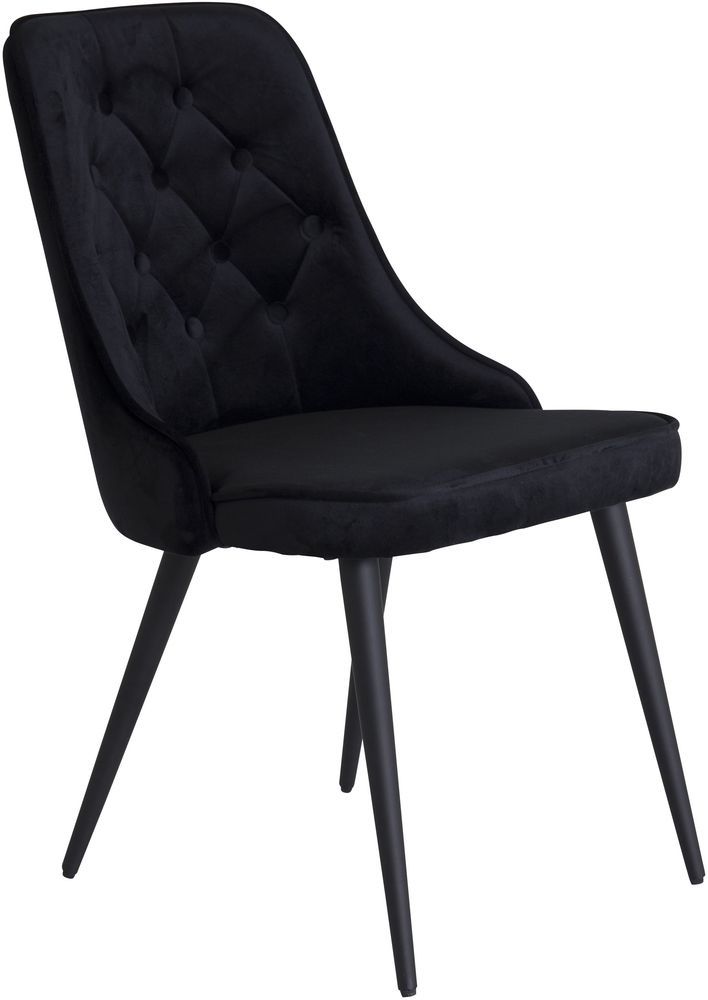 Alice Deluxe matstol - Svart sammet Alice Deluxe matstol - Svart sammet