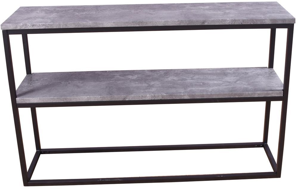 Charlotte avlastningsbord 110 x 30 cm - Svart/betongimitation