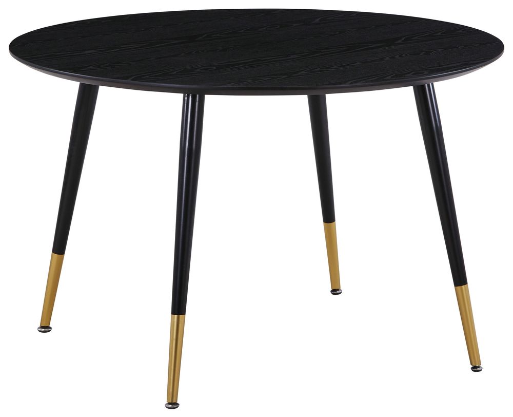 Dipp matbord 115 cm - Svart/mssing