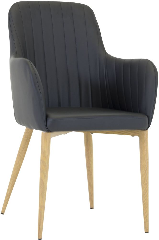 Paolo fauteuil - Imitatie/zwart PU