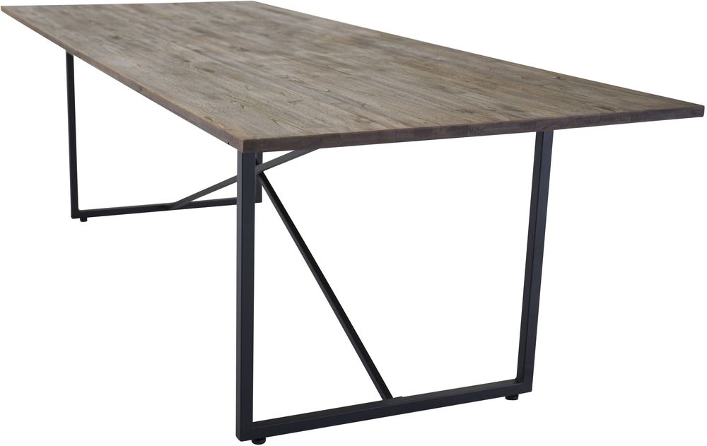 Herrljunga matbord 250 cm - Svart/teak