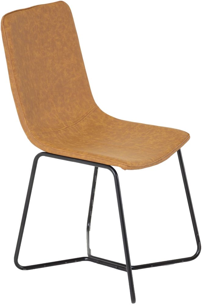 Malcolm matstol - Svart/brun PU