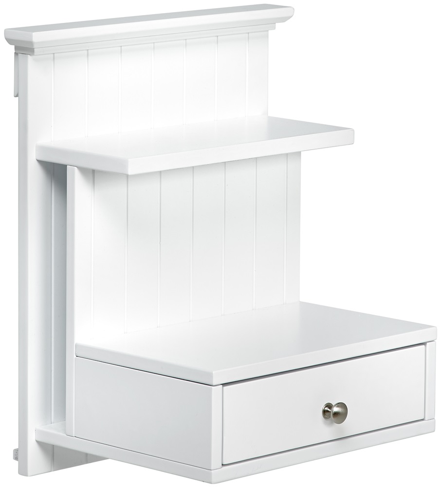 Nachtkastje wandmontage wit - Linnea + Meubelpoten