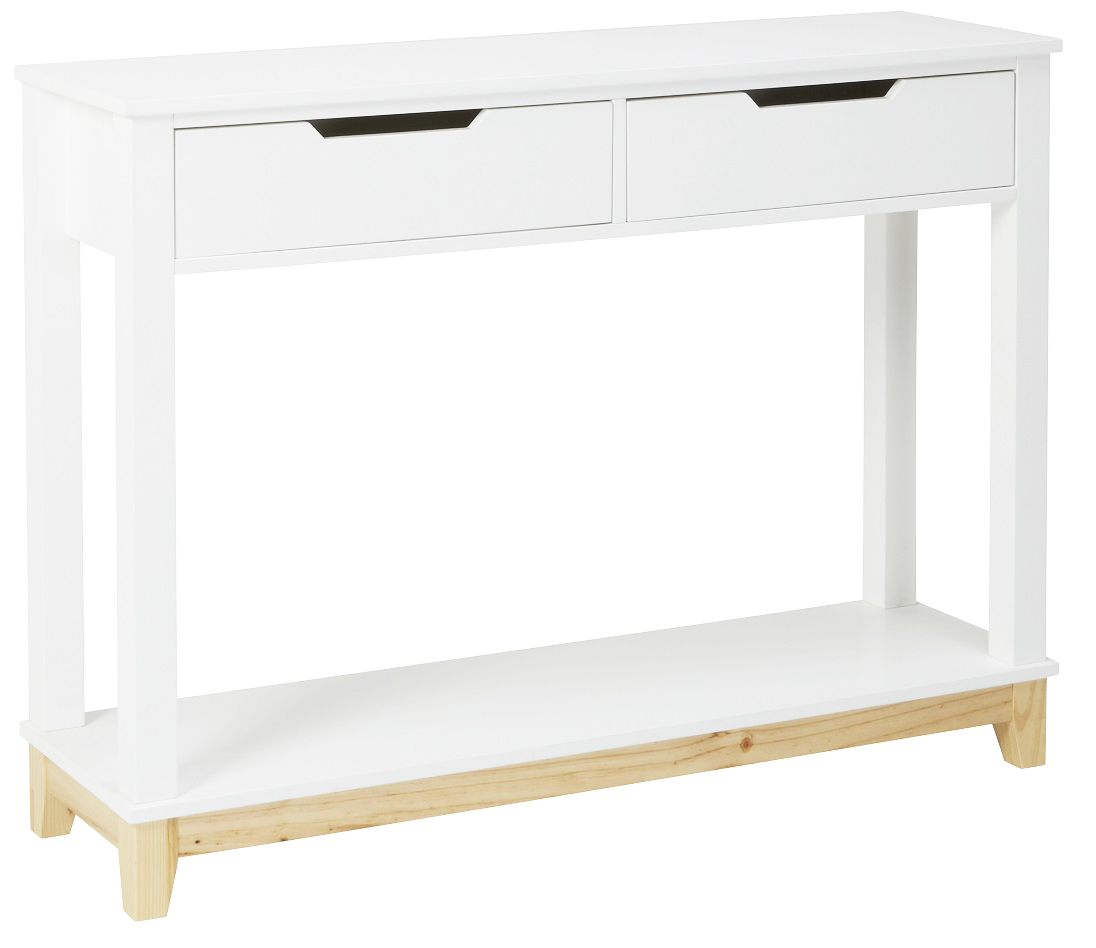 Norden konsolbord 110 x 30 cm - Vit/natur Norden konsolbord 110 x 30 cm - Vit/natur