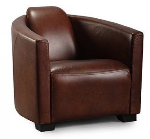 Corniche clubfauteuil - Vintage leer