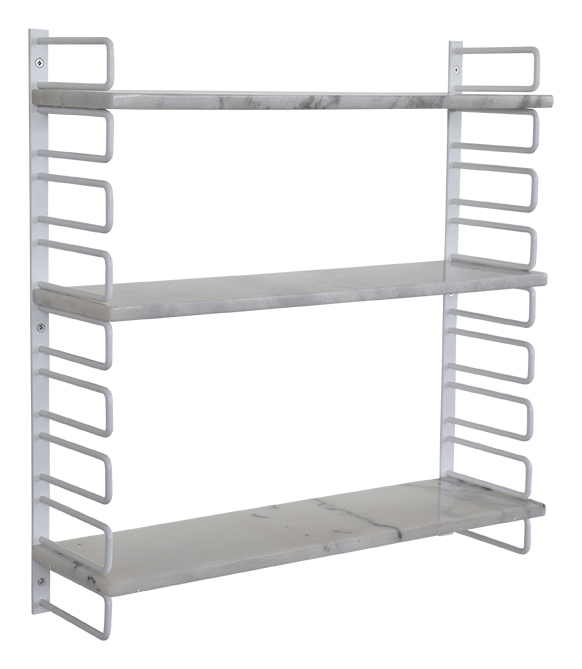 Ester v�gghylla med marmor - Ljus marmor / Vit