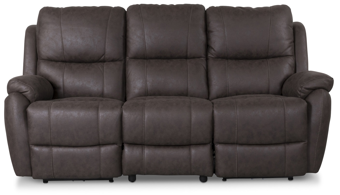 Enjoy Hollywood reclinersoffa - 3-sits (el) i mörkbrunt microfibertyg Enjoy Hollywood reclinersoffa - 3-sits (el) i mörkbrunt microfibertyg