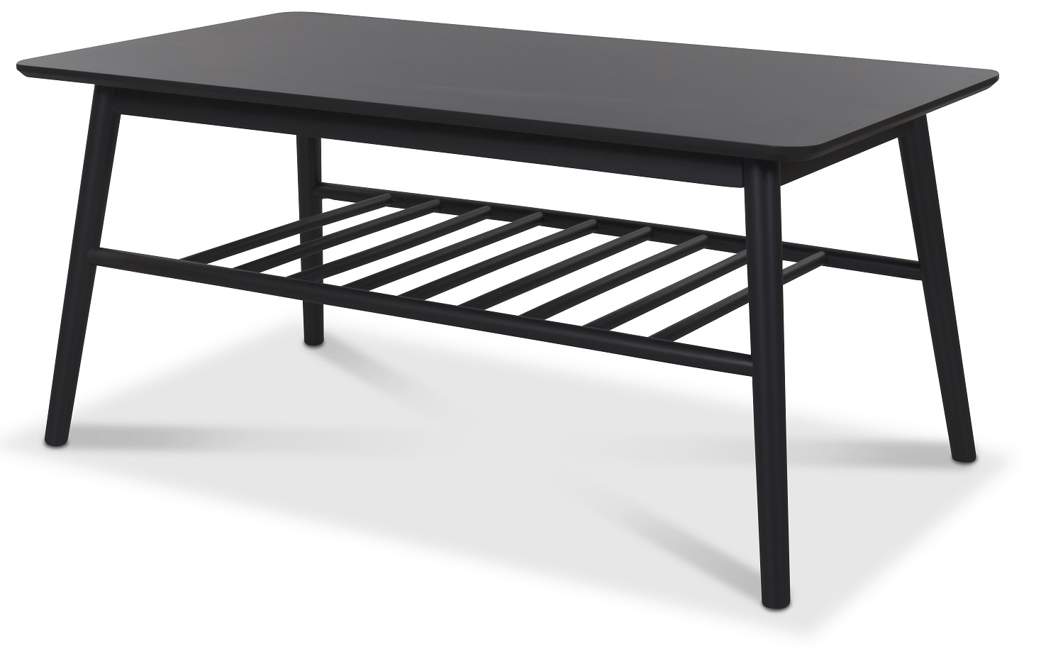 Saltö salontafel met plank 110 x 60 cm - Zwart + Meubelreiniging Saltö salontafel met plank 110 x 60 cm - Zwart + Meubelreiniging