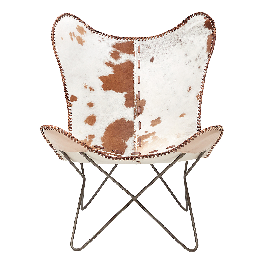 Melissa fladdermusfåtölj - Brunt koskinn Melissa fladdermusfåtölj - Brunt koskinn