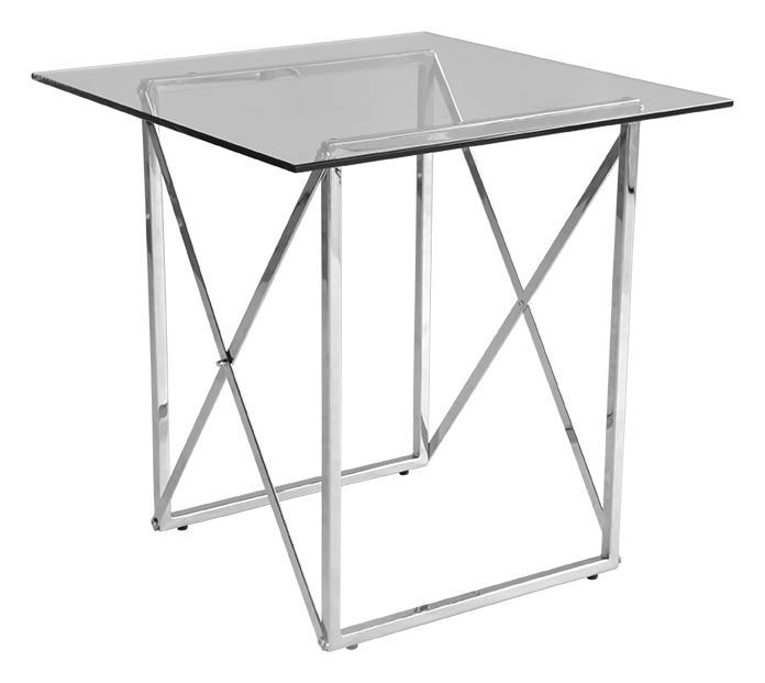 Kruis Lampentafel 55 x 55 cm - Chroom + Meubelpoten