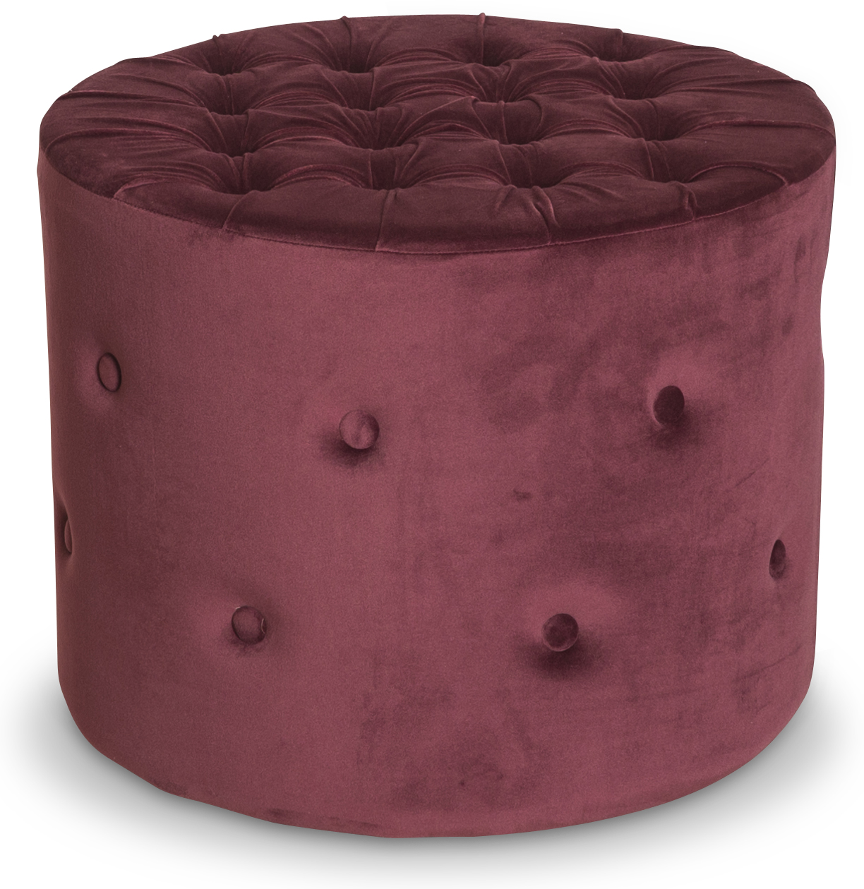 Sitta Sittpuff med knappar - Wienr�d Sammet