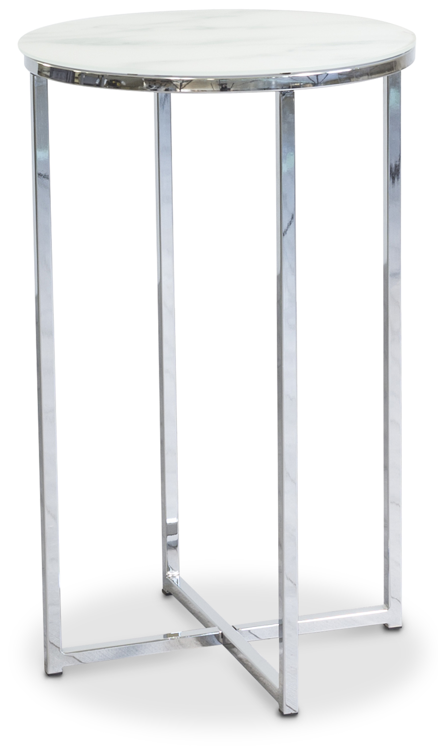 Palasso ronde Lampentafel �40 cm - Chroom / Lichte marmering +