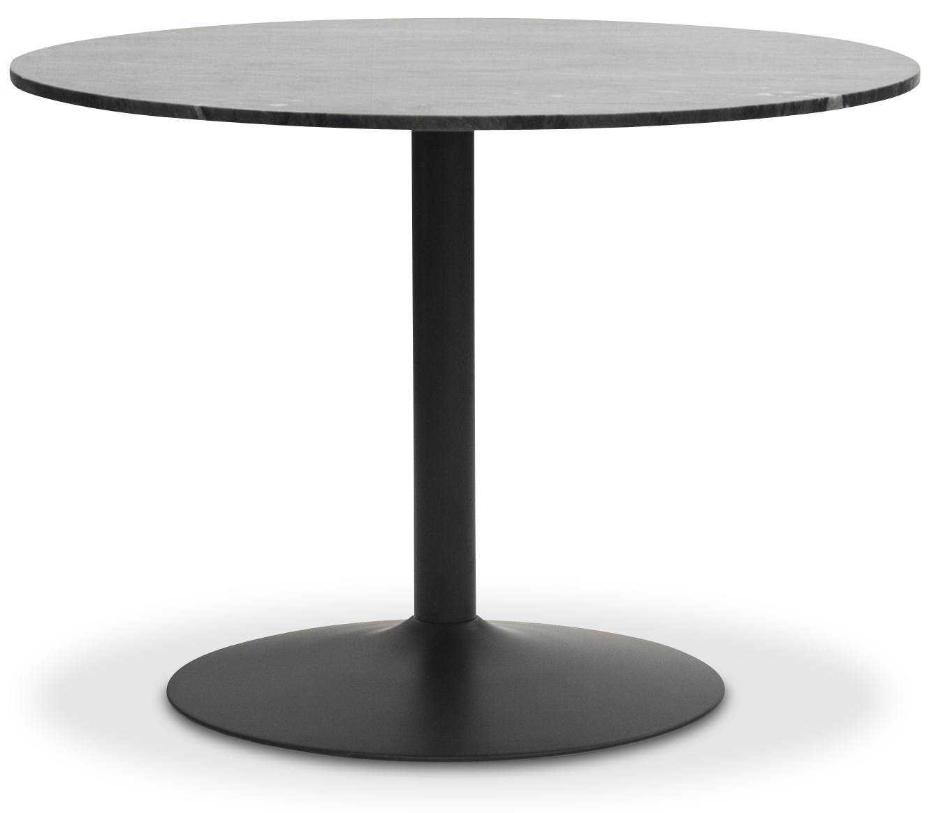 Plaza ronde eettafel �106 cm - Grijs marmer / zwart