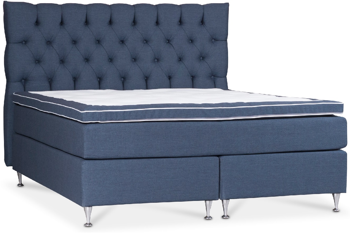 Superior T6000 Continentaal tweepersoonsbed met 7 zones, marineblauw