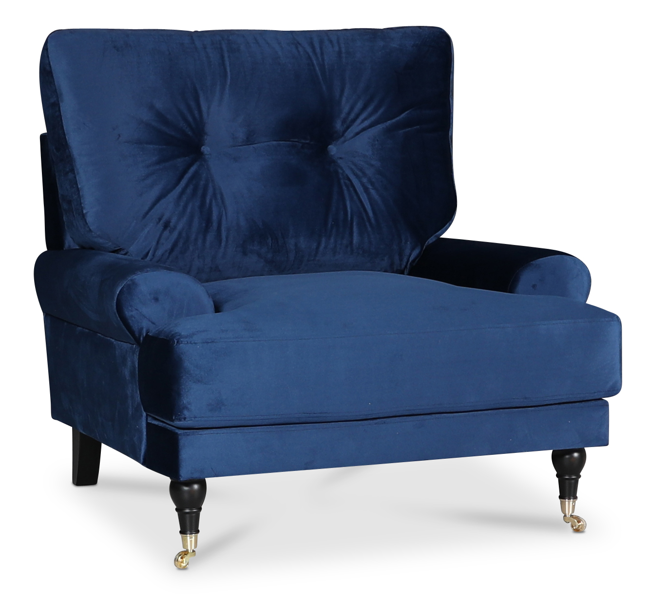 Adena f�t�lj i m�rkbl� sammet