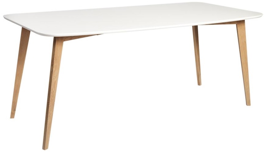 Arild matbord 180 cm - Vit/Ek