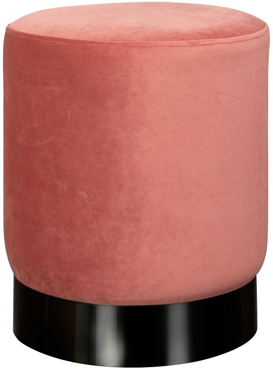 Katie sittpuff rosa Sammet