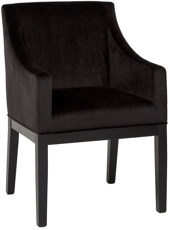 Shetland karmstol - Svart sammet