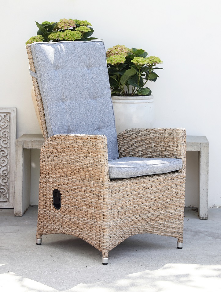 Sienna st�llbar f�t�lj - Rotting naturf�rgad