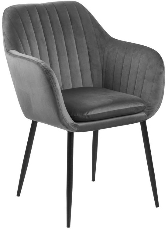 Emilia karmstol - M�rkgr�/svart