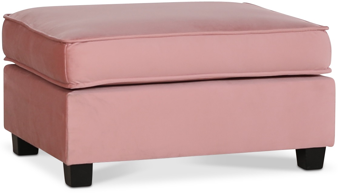 Adore lounge fotpall - Dusty pink (Sammet)