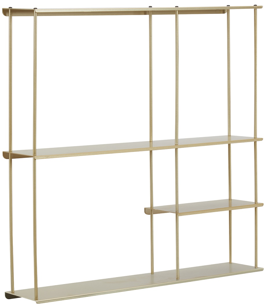 Elliot hylla i plåt H60 cm - Mässing Elliot hylla i plåt H60 cm - Mässing